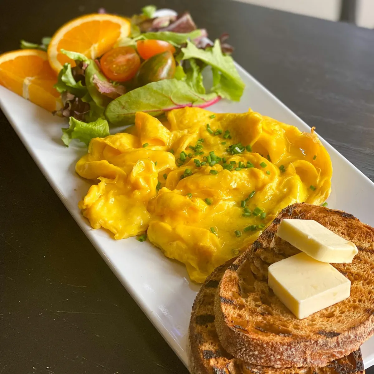 A catered breakfast platter