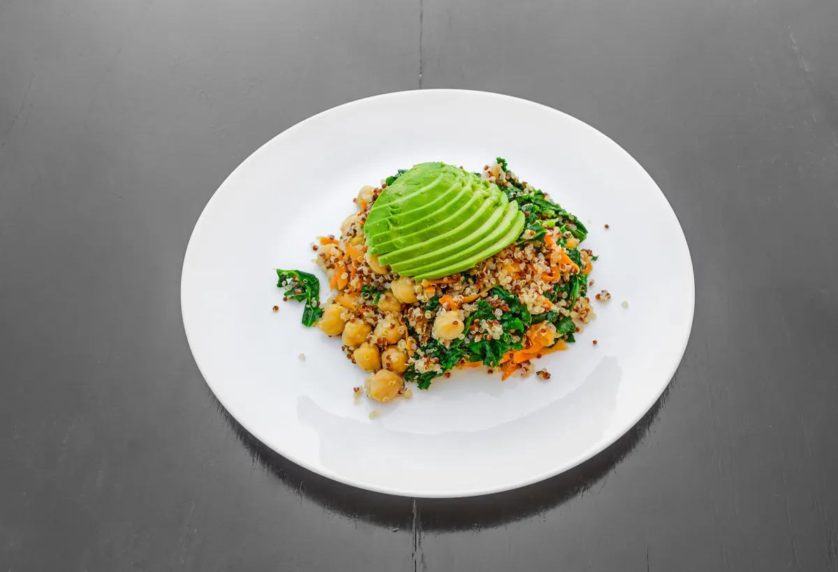 Trizone power bowl with quinoa