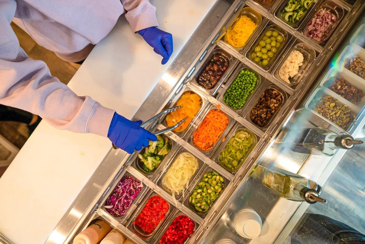 Fresh ingredients on the NTK prep line