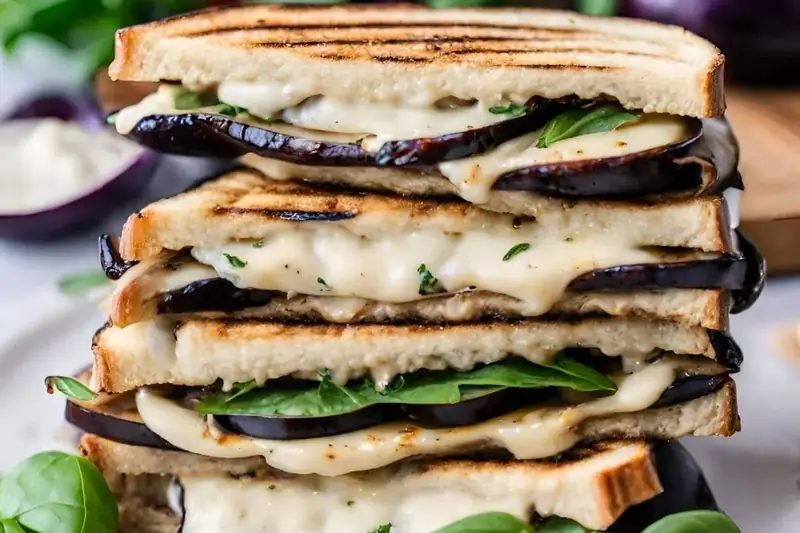 Grilled eggplant panini